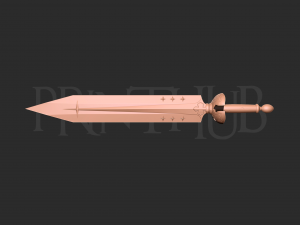 Demon Dweller Sword - Black Clover Weapon 3D 프린트 모델
