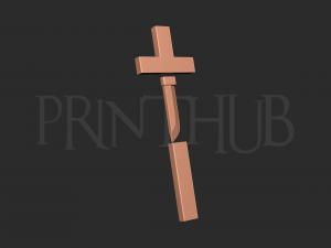 Kogatana Knife Cross Mihawk Weapon - One Piece Model do druku 3D