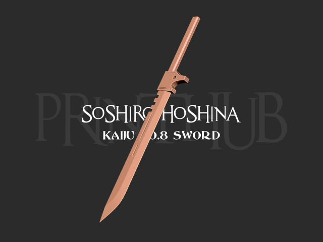 Kaiju No8 Sword - Soshiro Hoshina Cosplay Weapon Modèles 3D en vedette .c4d .max .obj .3ds .fbx .stl .blend 
