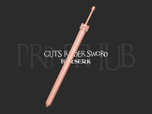 Guts Raider Sword Cosplay Berserk 3D 프린트 모델 .c4d .max .obj .3ds .fbx .stl .blend 