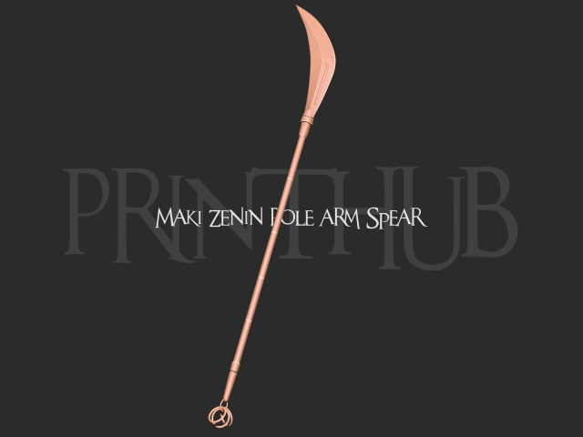 Maki Zenin Pole arm Spear from Jujutsu Kaisen Modello di stampa 3D .c4d .max .obj .3ds .fbx .stl .blend 