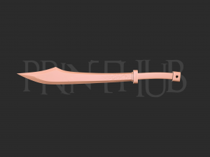 Jujutsu Kaisen - Jet Black Shadow Sword Megumi Fushiguro Model Cetak 3D