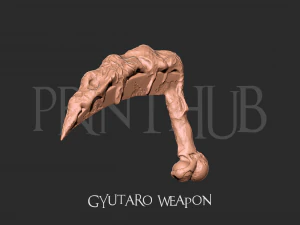 Senjata Sabit Darah Terbang Pembunuh Setan Gyutaro - Cosplay Model Cetak 3D
