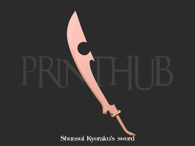 Shunsui Kyorakus sword - Bleach Cosplay 3D Print Model .c4d .max .obj .3ds .fbx .stl .blend 
