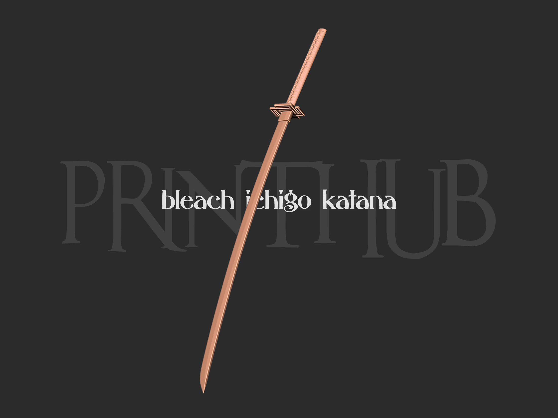Bleach ichigo katana 3d print model 3D Print Model .c4d .max .obj .3ds .fbx .stl .blend
