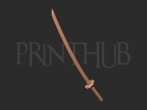 Bleach ichigo katana 3d print model 3D 打印模型
