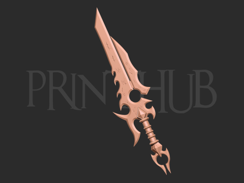 Shalamayne Sword Cosplay World Of Warcraft 3D Print Model 3D-Druckmodell