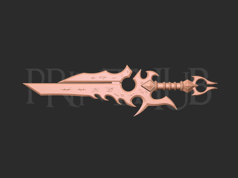 Shalamayne Sword Cosplay World Of Warcraft 3D Print Model 3D-Druckmodell