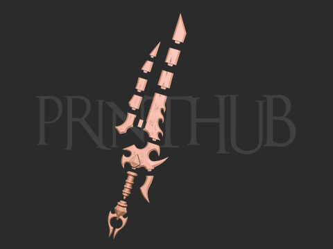 Shalamayne Sword Cosplay World Of Warcraft 3D Print Model 3D-Druckmodell