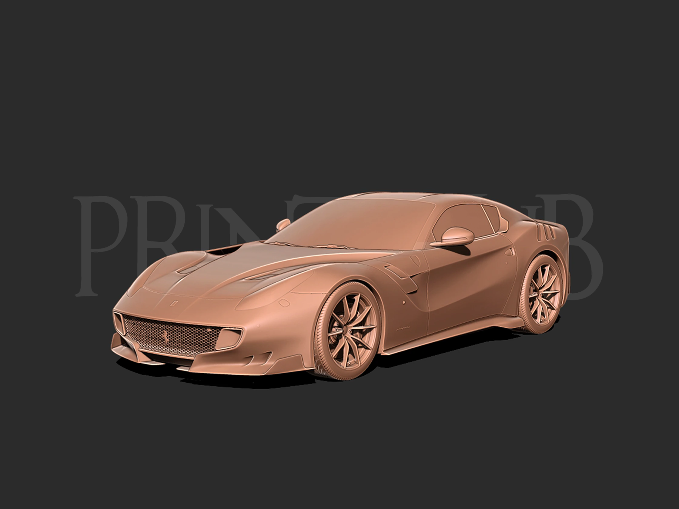Ferrari F12 TDF 3d print model 3D Print Model .c4d .max .obj .3ds .fbx .stl .blend 