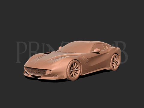 フェラーリ F12 TDF 3D プリントモデル 3Dプリントモデル