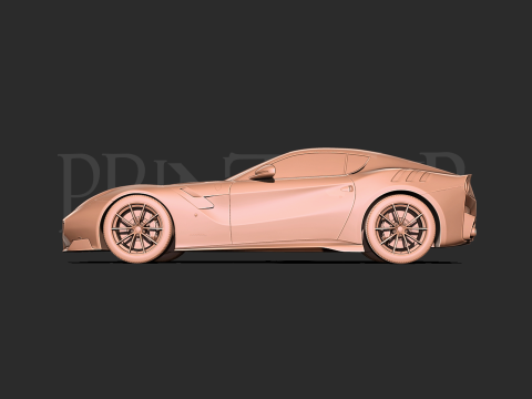Ferrari F12 TDF 3d print model 3D-printmodel