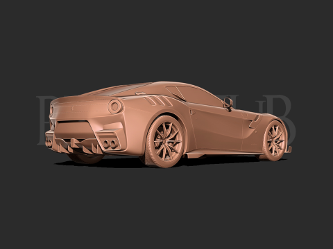 Ferrari F12 TDF 3d print model 3D-printmodel
