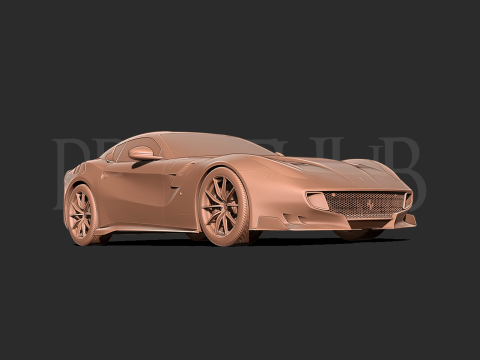 Ferrari F12 TDF 3d print model 3D-printmodel