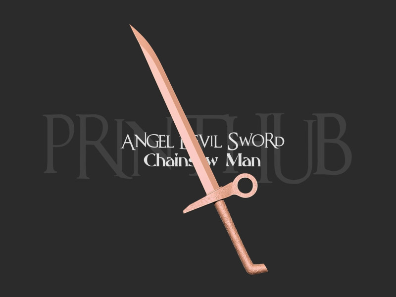 Chainsaw man Angel Devil Sword Cosplay 3D Print Model .c4d .max .obj .3ds .fbx .stl .blend 