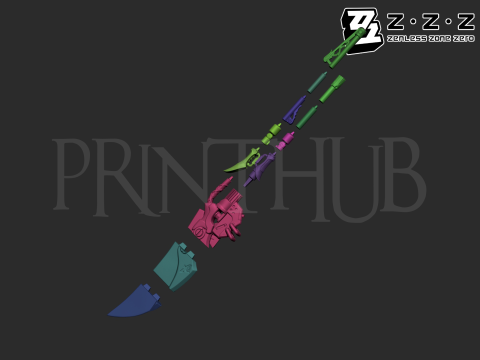 Ellen Joes shark blade from Zenless Zone Zero 3D Принт Модель