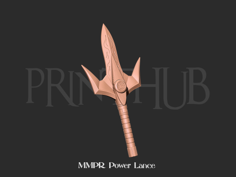 MMPR - Blue Ranger Power lance 3d print model 3D Print Model