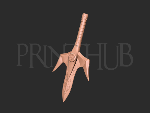 MMPR - Blue Ranger Power lance 3d print model Model Cetak 3D