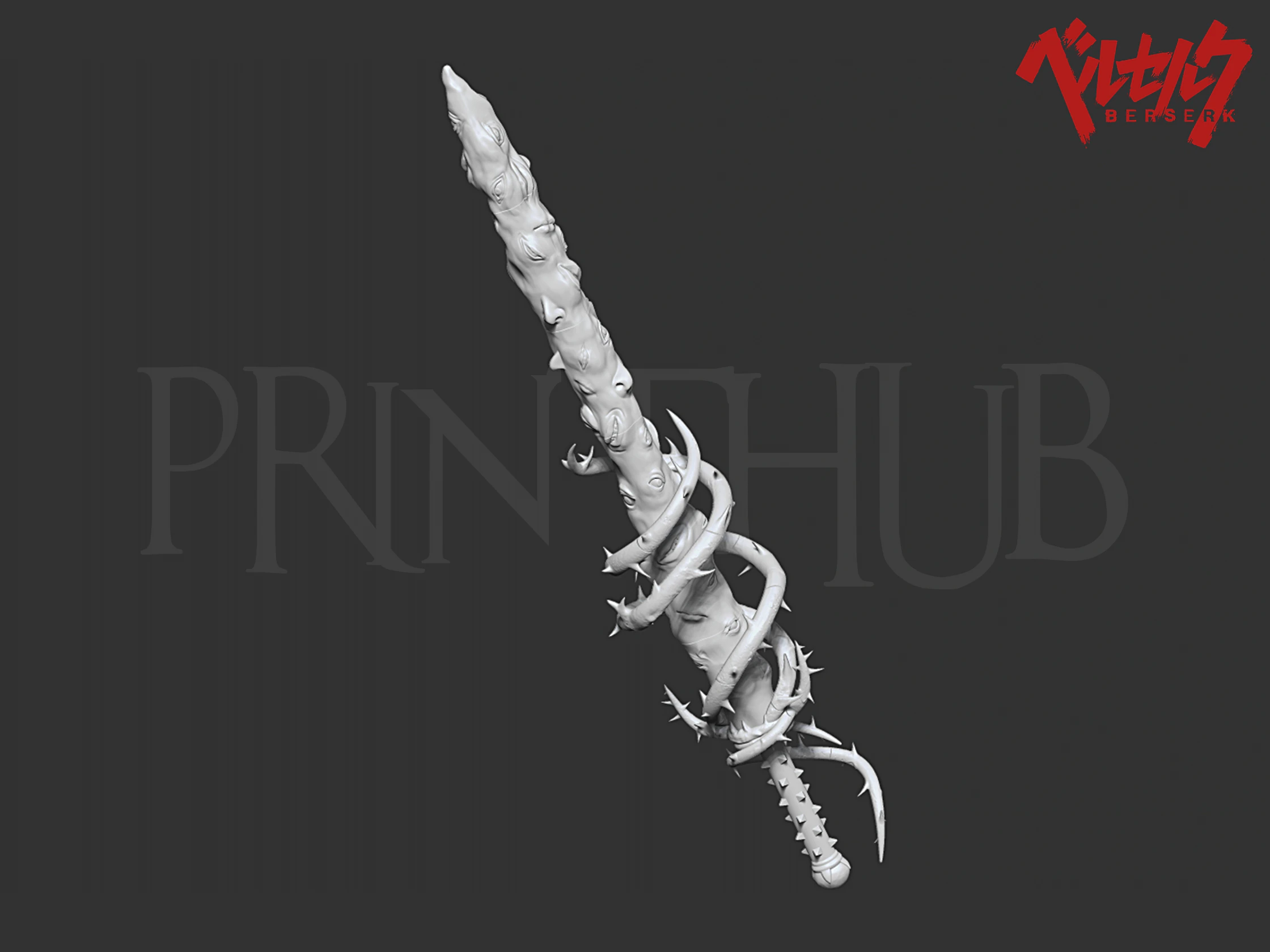 Skull Knight the Sword of Actuation from Berserk 3D Print Model .c4d .max .obj .3ds .fbx .stl .blend 