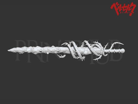 Skull Knight the Sword of Actuation from Berserk 3D 打印模型