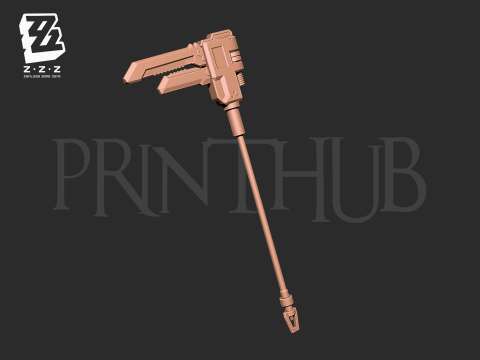 Koleda Belobog Wrench Weapon from Zenless Zone Zero 3D Принт Модель