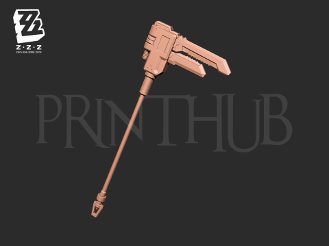 Koleda Belobog Wrench Weapon from Zenless Zone Zero 3D Print Model