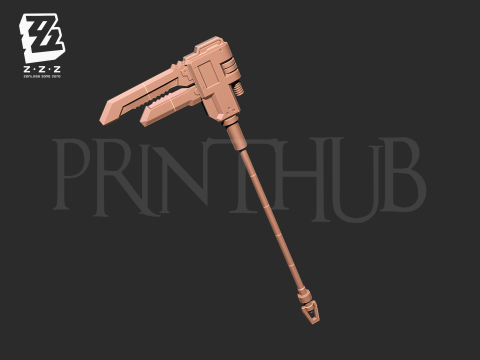 Koleda Belobog Wrench Weapon from Zenless Zone Zero 3D Print Model