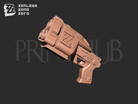 Zhu Yuan Handgun Blaster From Zenless Zone Zero 3D Принт Модель