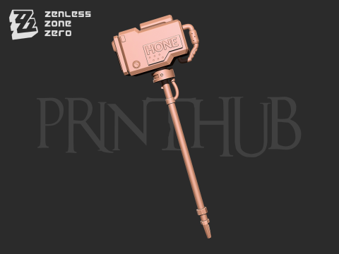 Koleda Belobog Hammer Weapon from Zenless zone zero 3D-printmodel