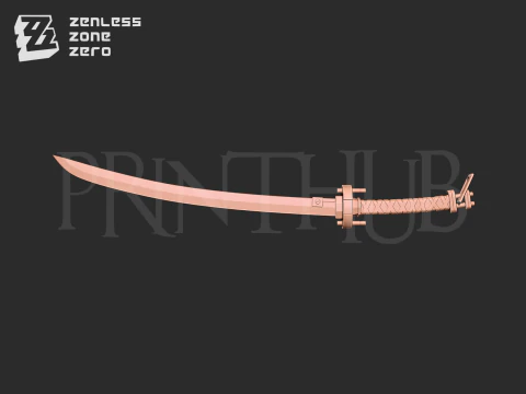 Hoshimi Miyabi Sword from Zenless Zone Zero Cosplay 3D Print Model