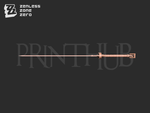 Hoshimi Miyabi Sword from Zenless Zone Zero Cosplay 3D 打印模型