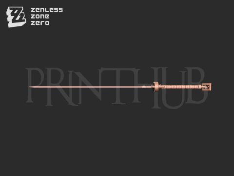 Hoshimi Miyabi Sword from Zenless Zone Zero Cosplay 3D Print Model