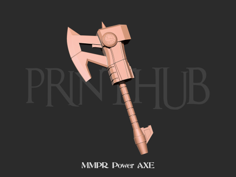 MMPR Power Rangers Black Axe 3D print model 3D प्रिंट मॉडल