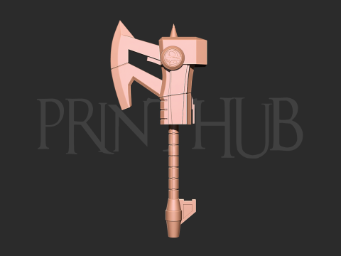 MMPR Power Rangers Black Axe 3D print model 3D प्रिंट मॉडल