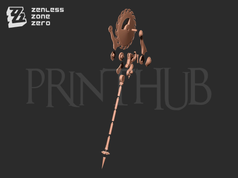 Corin Wickes - chainsaw Zenless Zone Zero cosplay 3D प्रिंट मॉडल