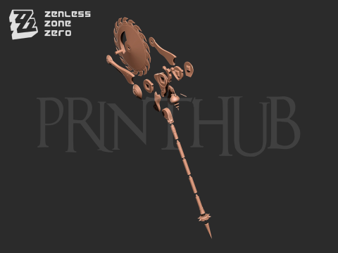 Corin Wickes - chainsaw Zenless Zone Zero cosplay 3D प्रिंट मॉडल