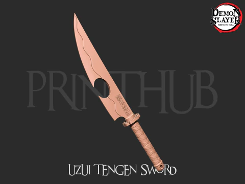 Spada Tengen Uzui dell'uccisore di demoni - Kimetsu No Yaiba Modello di stampa 3D