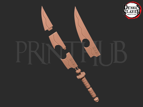 Demon Slayer Tengen Uzui Sword - Kimetsu No Yaiba Modello di stampa 3D