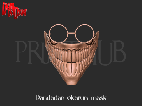 Dandadan Okarun High Quality Mask - Cosplay 3D प्रिंट मॉडल