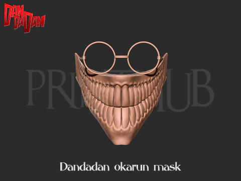Dandadan Okarun High Quality Mask - Cosplay 3D Print Model