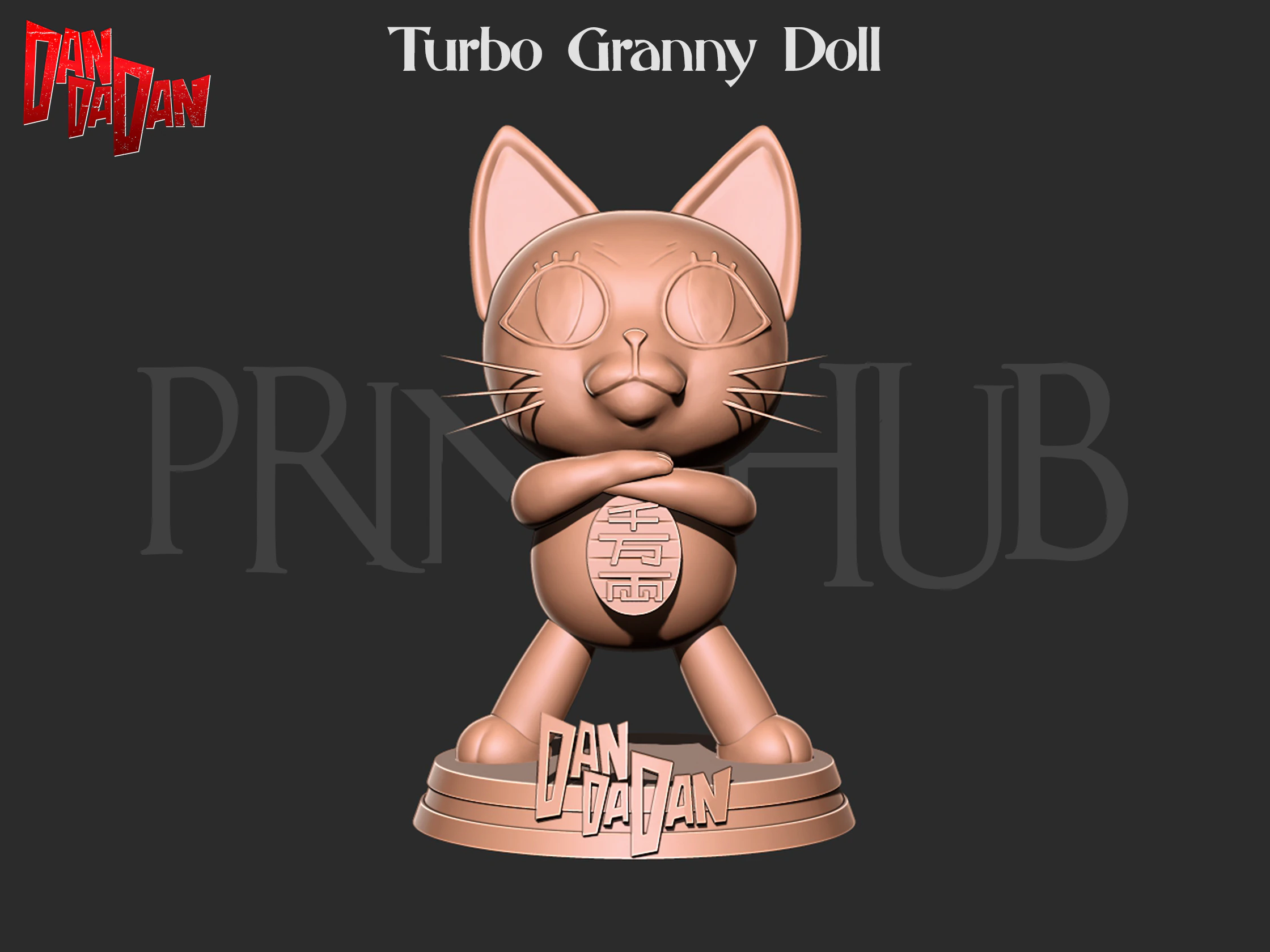 Turbo granny doll - Dandadan 3d print model 3D Print Model .c4d .max .obj .3ds .fbx .stl .blend