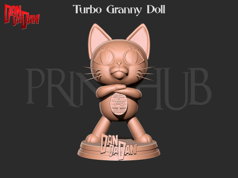 Turbo granny doll - Dandadan 3d print model 3D 打印模型