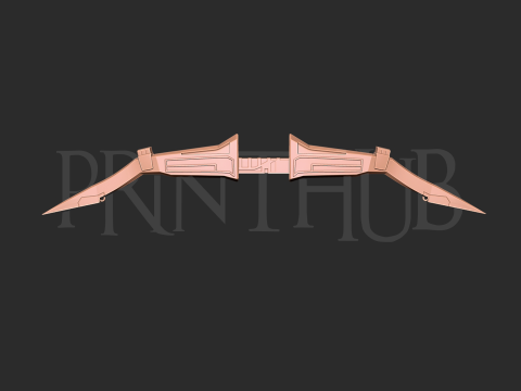 MMPR Pink Ranger Bow for cosplay Model Cetak 3D