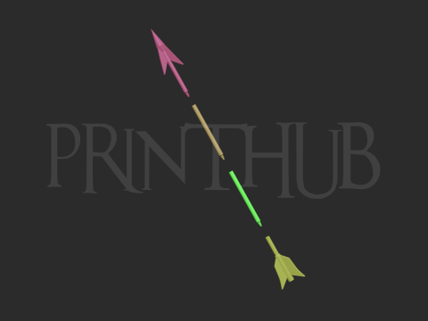 MMPR Pink Ranger Bow for cosplay Model Cetak 3D