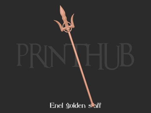 Enel golden staff one piece 3d print model 3D Принт Модель