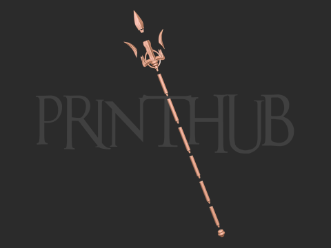Enel golden staff one piece 3d print model 3Dプリントモデル
