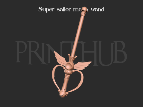 Energy Rainbow Moon Wand 3d print model 3D 打印模型
