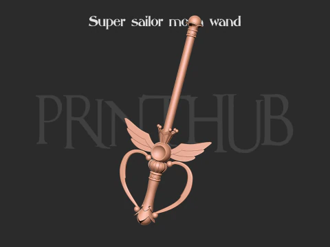 Modello di stampa 3d Energy Rainbow Moon Wand Modello di stampa 3D