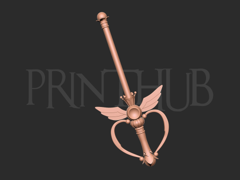Energy Rainbow Moon Wand 3d print model 3D Print Model