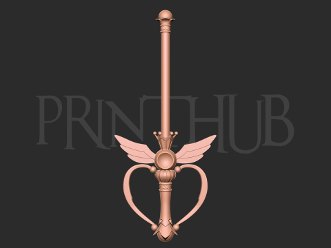 Energy Rainbow Moon Wand 3d print model 3D Print Model
